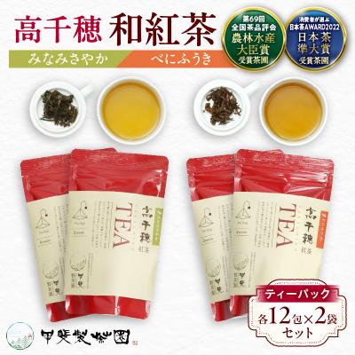 ふるさと納税 高千穂町 高千穂紅茶(ティーパック)2種4袋セット 48包入 みなみさやか12包×2袋&amp;べにふうき12包×2袋