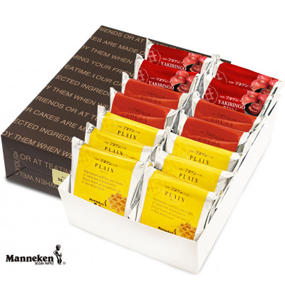 
            ＜秋季限定＞マネケンベルギーワッフル 14個入ギフトセット 3種入り (T14-PCRG)【1333952】
          