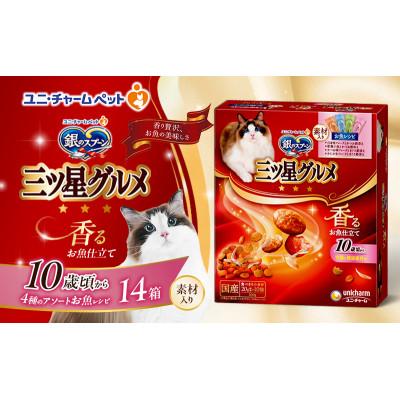 ふるさと納税 伊丹市 銀のスプーン三ツ星グルメ 香るお魚仕立て10歳から4種のアソート素材入り 猫[54030331]