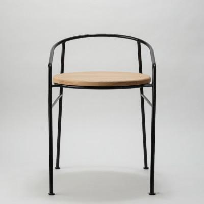 ふるさと納税 高松市 槙塚鉄工所 Round Chair 黒 - ラウンドチェア -