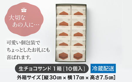 【山奥チョコレート 日和】 生チョコサンド 10個入 [A-026001]