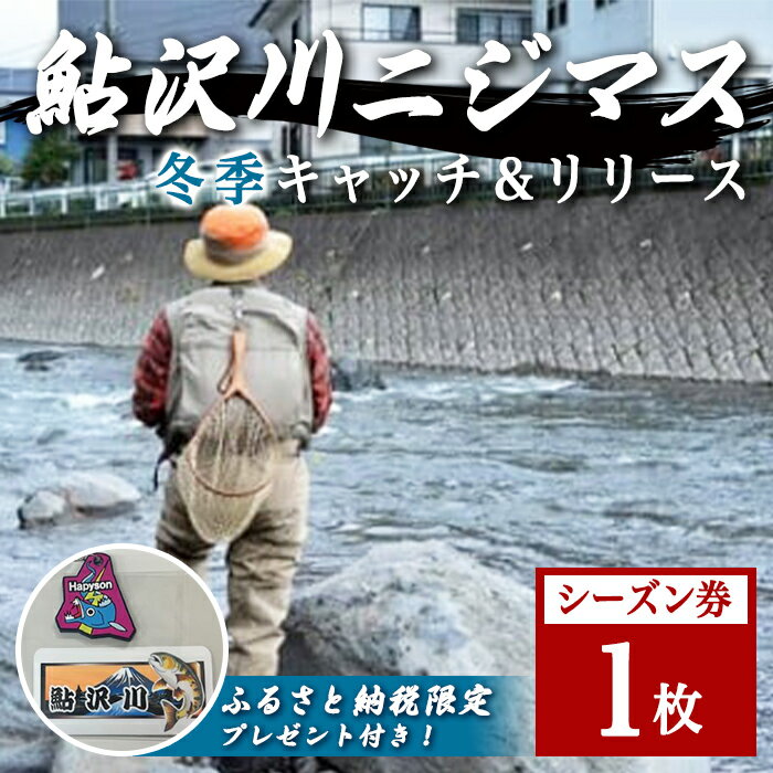 【ふるさと納税】鮎沢川 ニジマス 冬季 キャッチ＆リリース 「シーズン券」 1枚 ＜ ふるさと納税限定 プレゼント 付き！ ＞｜ 体験 チケット 釣り 体験チケット 利用券 アウトドア フィッシング 魚釣り 魚 ニジマス