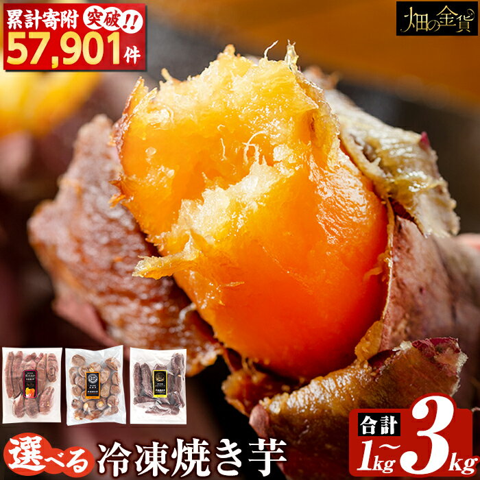 畑の金貨・鹿児島県産冷凍焼き芋紅はるか3kg！鹿児島県産サツマイモべにはるかをやきいもにして急速冷凍！糖度50度以上の極蜜芋はまさに自然のスイーツ♪【甘いも販売所】