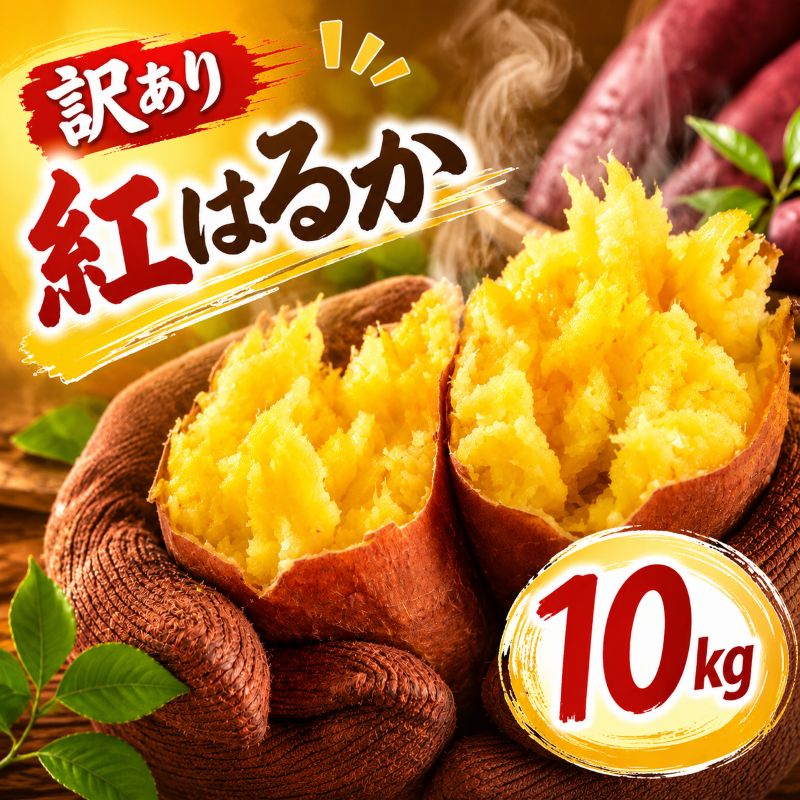 【ふるさと納税】 さつまいも 訳あり 紅はるか 約 10kg ＼選べる発送月／ サツマイモ さつま芋 べにはるか イモ いも 芋 生芋 甘藷 焼き芋 やきいも スイートポテト 野菜 規格外 訳アリ 不揃い ご家庭用 おやつ 産地直送 茨城県 鉾田市 大洋まいたけセンター