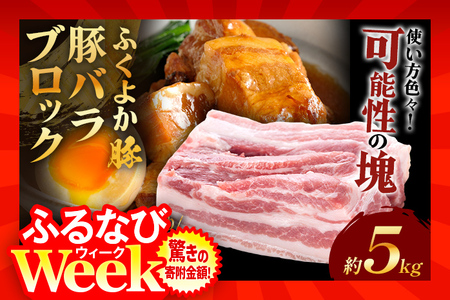豚肉 バラブロック約5kg ふくよか豚肉