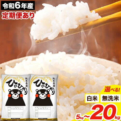 【ふるさと納税】【生活応援】令和6年産 無洗米 も選べる 白米 米 ひのひかり 5kg 10kg 15kg 20kg 《出荷時期をお選びください》熊本県 大津町 国産 熊本県産 白米 精米 無洗米 送料無料 ヒノヒカリ こめ お米