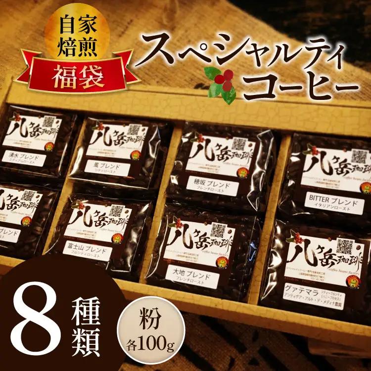 【ふるなび限定】 八ヶ岳珈琲 スペシャルティ コーヒー 100g 8種類 計800g FN-Limited-SP