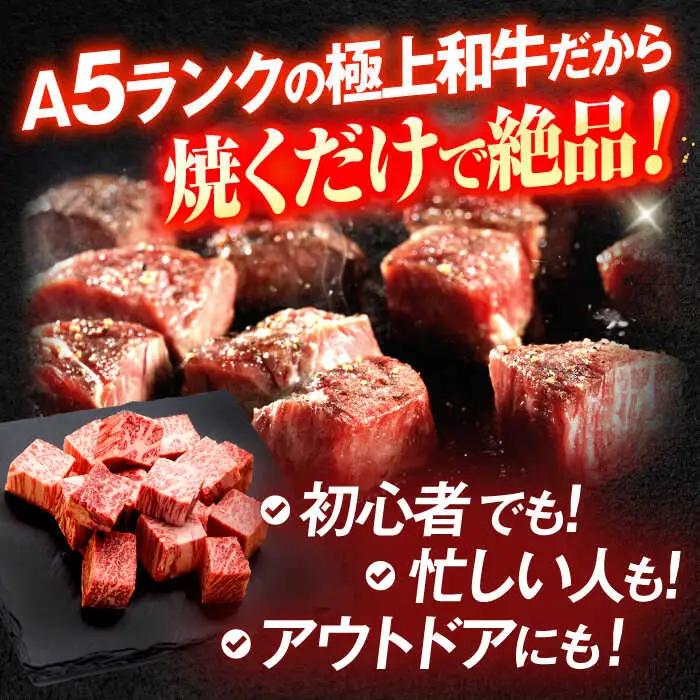 牛肉ステーキ A5 サイコロステーキ 130ｇ×3 [OCH018]