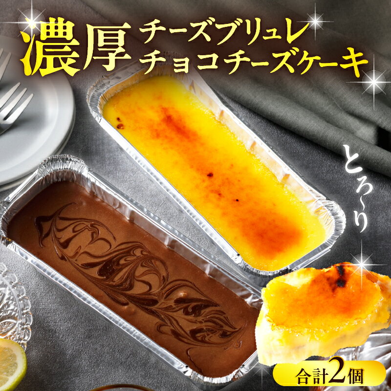 【ふるさと納税】 九州産 クリームチーズ使用 濃厚チーズブリュレ 濃厚チョコ チーズケーキ セット お菓子 洋菓子 食品 加工品 スイーツ デザート おやつ 乳製品 食べ比べ ご褒美 お取り寄せ グルメ おすすめ 冷凍 国産 大分県 別府市 送料無料
