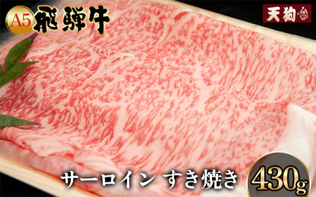 【2025年10月発送】A5飛騨牛 サーロインすき焼き 430g【冷凍】冷凍配送  サーロイン 飛騨牛 下呂温泉 おすすめ 牛肉 肉 和牛 赤身 人気 ブランド牛 肉ギフト 国産 贈答品 すき焼き用 すきやき ギフト 和牛 30000円【11-1006(10)】