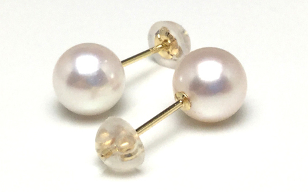 伊勢志摩 アコヤ本真珠 7-7.5mm ピアス パール