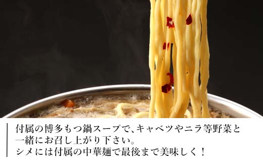 和牛もつ鍋セット 佐賀産和牛ミックスホルモン500ｇ 濃厚みそ味ス−プ 乾麺 (3〜4人前)「2023年 令和5年」