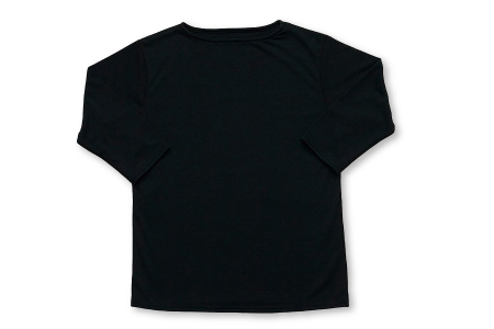 C-334 ドライボートネックカットソー七分袖 MADE IN IWAMI (SUMI BLACK)