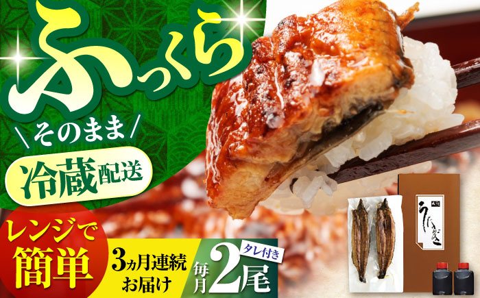 【3回定期便】高知県産 朝焼きうなぎ蒲焼 2尾セット 【株式会社 四国健商】 [ATAF086]