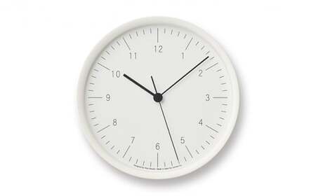 City Pop [電波時計] / ホワイト（YK23-03 WH） インテリア 掛時計 時間 SKPムーブメント シンプル 都会的でシックなクロック リビング 寝室  FAD-1038
