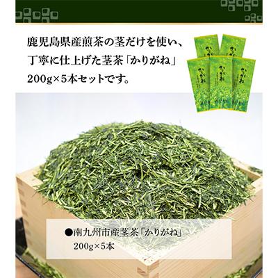 ふるさと納税 南九州市 鹿児島県産茎茶「かりがね」1kg |  | 02