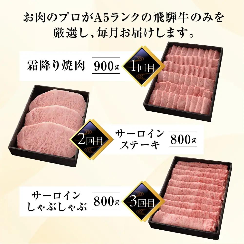 【定期便 6回】飛騨牛食べ比べ 【冷蔵配送】【39-A】