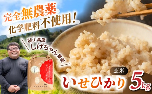 
                  【令和7年産】玄米 完全無農薬・化学肥料不使用 いせひかり5kg 蒜山高原しげちゃん農園 / 米 白米 無農薬 新米 岡山県 真庭市 蒜山【hsig011-01】
                