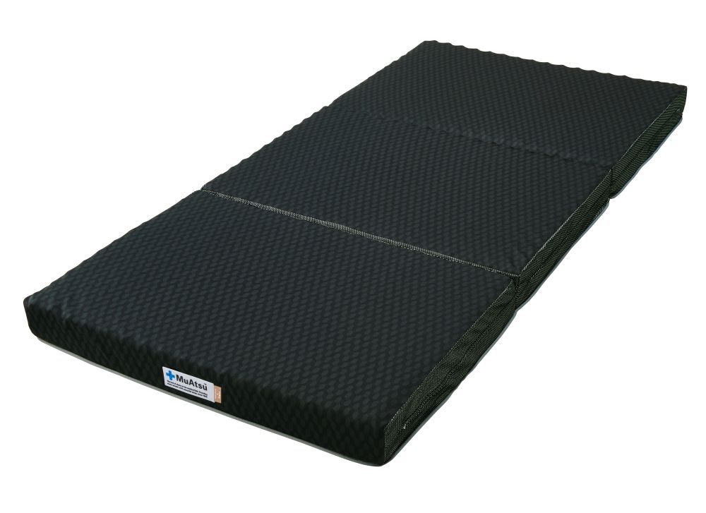 30年 ムアツ マットレス X レギュラー セミダブル 三つ折り 折りたたみ マットレス 約 10cm 敷布団 敷き布団 寝具 シーツ 専用シーツ付 綿 ブルー 市川三郷町 限定 昭和西川 体圧分散 