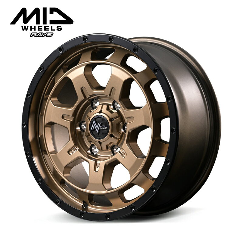 【ふるさと納税】MID WHEELS NITRO POWER M7 PHALANX（18インチ　8J　インセット55　6-139.7　マットブロンズ/リムブラック）【 ホイール スポーツホイール NITRO POWER シューティングホール デザイン レーシング カー用品 車用品 カーアクセサリー カスタム 送料無料 】