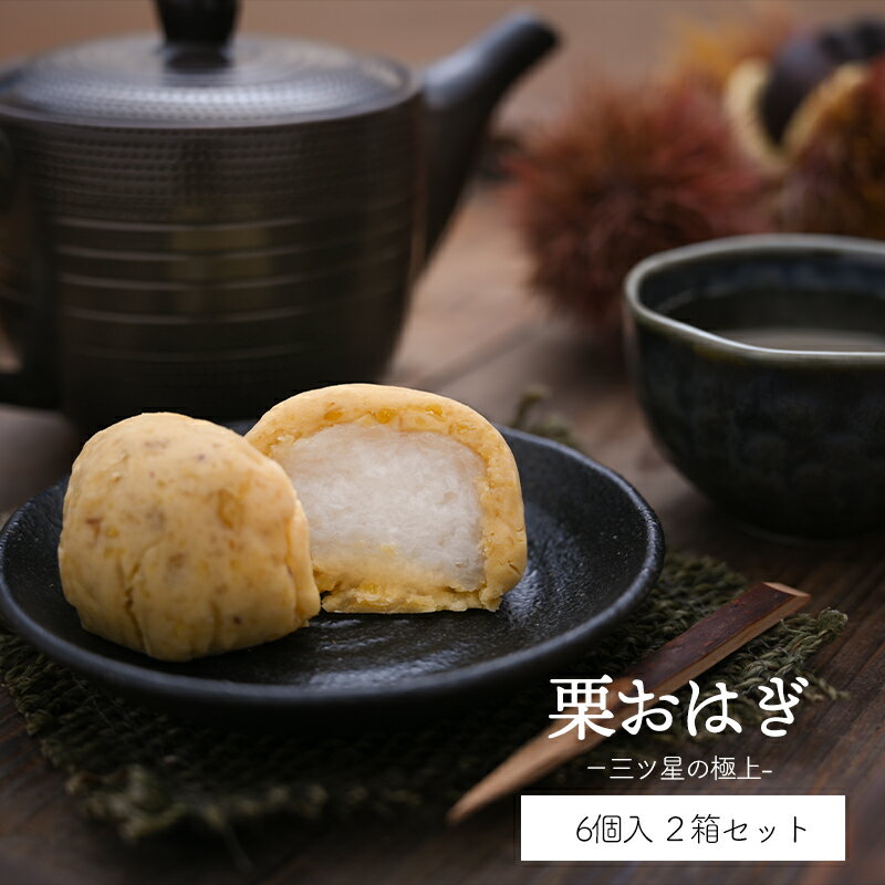 【ふるさと納税】 和菓子 栗おはぎ 6個入 × 2箱 [栗きんとん はな恵 宮崎県 美郷町 31am0004-NEW] 菓子 お菓子 栗 和栗 国産 スイーツ 冷凍