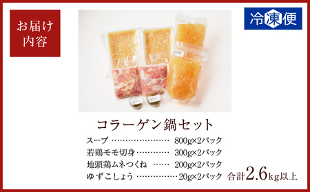 コラーゲン鍋セット(合計2.6kg以上) 肉 鶏 鶏肉 鍋 国産 _T017-005【人気 コラーゲン 鍋 おかず コラーゲン 鍋 おつまみ コラーゲン 鍋 惣菜 コラーゲン 鍋 個包装 コラーゲン 