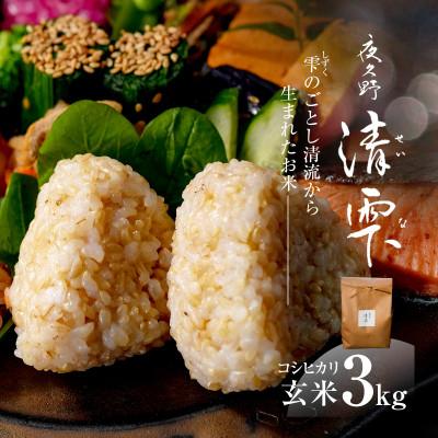 ふるさと納税 福知山市 京都夜久野産　清雫(せいな)コシヒカリ 玄米3kg