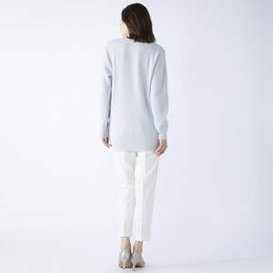 【訳あり 限定数量】カシミヤ100% チュニック セーター ブルーグレー 1枚 レディース Fサイズ 26271F ｜ カシミア ニット フリーサイズ