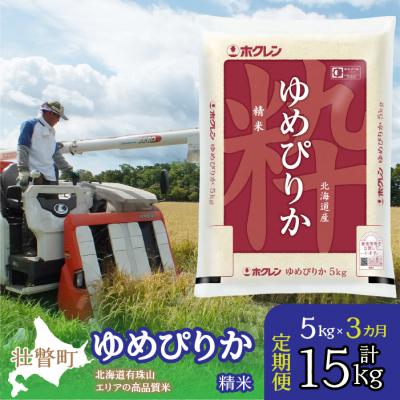 ふるさと納税 壮瞥町 【令和7年産】【 3ヶ月定期配送】(精米5kg)ホクレンゆめぴりか SBTD035