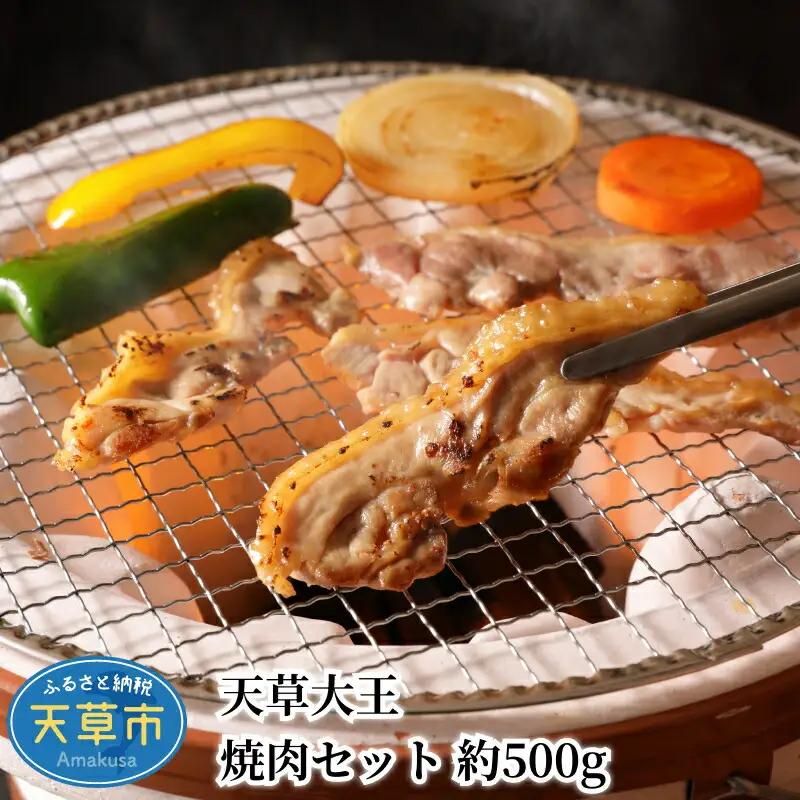 S129-002A_天草大王 焼肉セット 約500g 天草産 地鶏