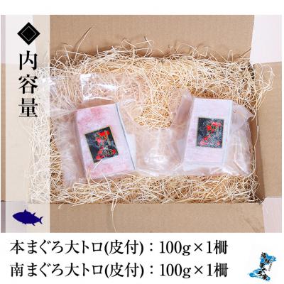 ふるさと納税 いちき串木野市 【ちょこっとプレミアム】天然高級まぐろ大トロ食べ比べ 計約200g |  | 02