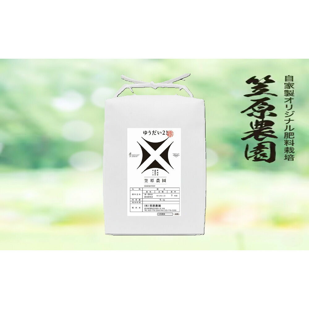 【ふるさと納税】【令和7年産】南魚沼産 笠原農園米 ゆうだい21　5kg | お米 こめ 白米 食品 人気 おすすめ 送料無料 魚沼 南魚沼 南魚沼市 新潟県産 新潟県 精米 産直 産地直送 お取り寄せ
