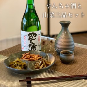 やんちゃ酒と山菜佃煮の瓶詰め３品セット[AB003]