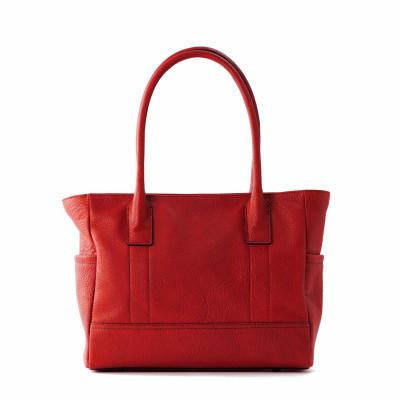 ふるさと納税 墨田区 azzuni馬革A4トートバッグ《S capa》レッド　AZ082