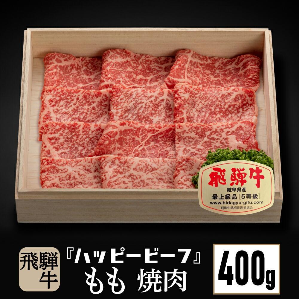 【ふるさと納税】飛騨牛 A5等級 赤身 もも肉 焼肉 400g | 黒毛和牛 ブランド牛 A5ランク ハッピープラス 飛騨高山 JQ021VP