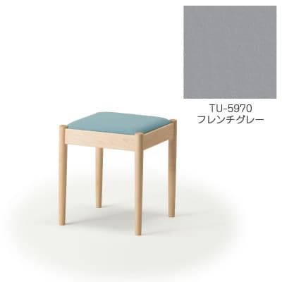 旭川家具 cosine　フォルクスツール メープル　TUフレンチグレー_03591【1493971】