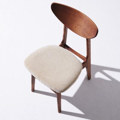 ふるさと納税 富田林市 Karl Dining Chair モケット クリンプベージュ ダークブラウンフレーム【SWOF】 |  | 01