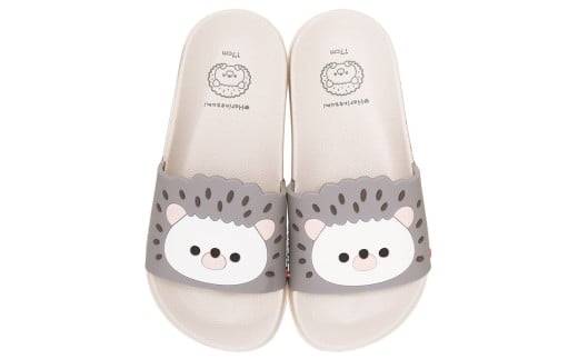 キッズ シャワー サンダル 17cm 子供 こども かわいい 夏 海 ビーチ スケーター skater Pompon's ハリネズミ はりねずみ 動物【プール 海水浴 子ども キャラクター】奈良県 奈良市 なら 4-072