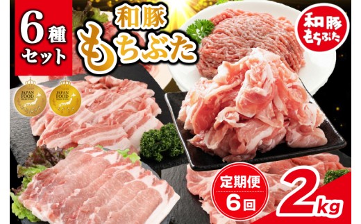 【定期便】豚肉 和豚 もちぶた バラエティパック 2kg ×6回 肩ロース バラ ロース もも ひき肉 小間切れ 食べ比べ ブランド豚 和豚もちぶた ブランド 美味しい豚 豚肉 肉 にく 肉料理 夕食 晩ごはん ポーク おかず 小分け 便利 肉の片山 新潟県 新発田市 katayama014