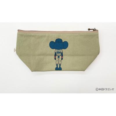 ふるさと納税 大垣市 【中日ドラゴンズとのコラボアイテム】のこり染×ドアラポーチ　よもぎ |  | 01