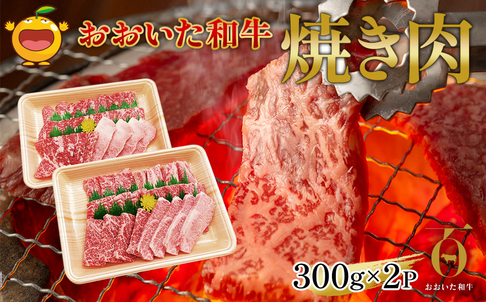 おおいた和牛 焼肉用 300g×2P(合計600g） 牛肉 黒毛和牛 バラ肉 和牛 豊後牛 国産牛 赤身肉 焼き肉 焼肉 大分県産 九州産 津久見市 国産【tsu002306】