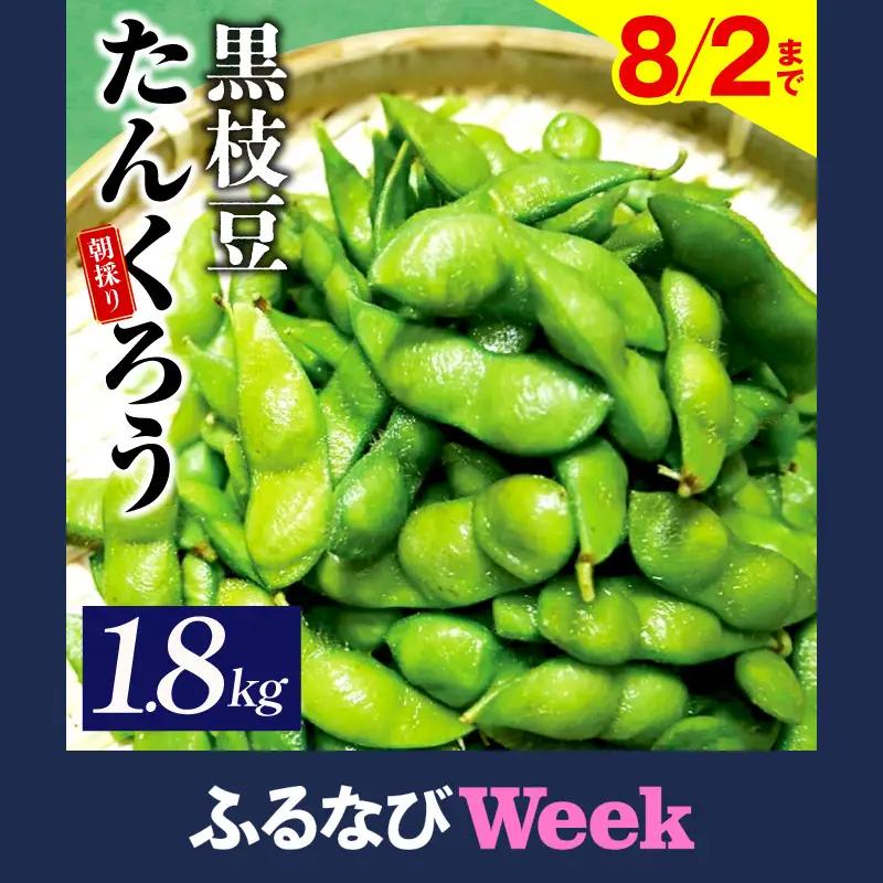 朝採り 黒枝豆 1.8kg 畑から直送