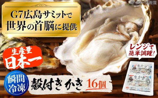 牡蠣 殻付き 16個 冷凍 江田島市／マルサ・やながわ水産有限会社 [XBL004]｜広島G7 牡蠣 カキ かき むき身 冷凍 加熱用 国産 殻付き牡蠣 焼き牡蠣 蒸し牡蠣 広島牡蠣 料理用 かき カキ 牡蠣 江田島 広島 人気 おすすめ お取り寄せ グルメ