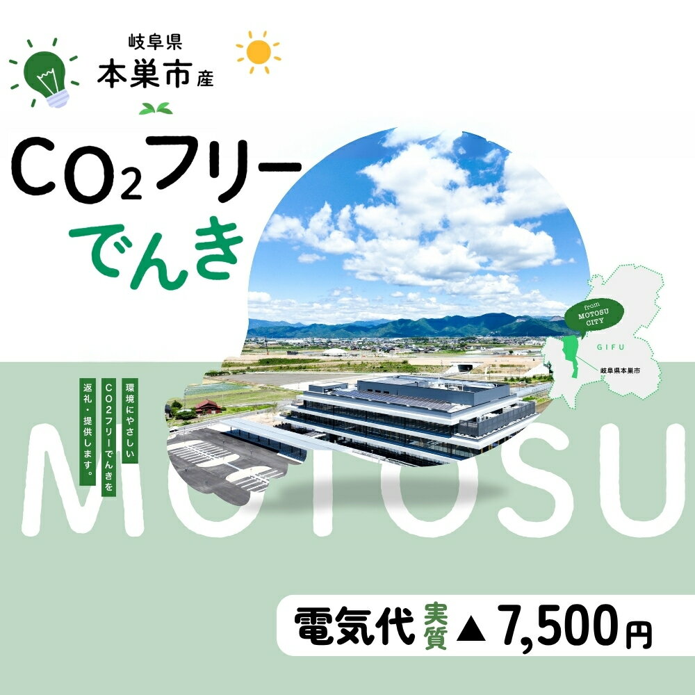 【ふるさと納税】本巣市産 CO2 フリーでんき 30,000 円コース（注：お申込み前に申込条件を必ずご確認ください）中部電力ミライズ 電気 電力 岐阜県 愛知県 三重県 静岡県 長野県 中電 30000円 3万円