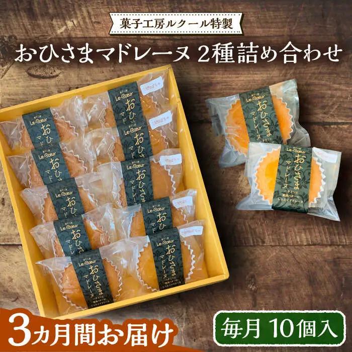 【全3回定期便】おひさまマドレーヌ 10個 詰め合わせ (おひさまマドレーヌ5個 三毛門かぼちゃマドレーヌ5個)[VBI024] お菓子 菓子 詰め合わせ 洋菓子
