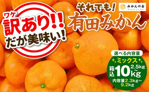 
            訳あり それでも 有田みかん 箱込 2.5kg～10kg サイズミックス B品 和歌山みかん 有田みかん みかん 蜜柑 ミカン 温州みかん みかん 甘い 和歌山県産 産地直送 家庭用 みかんの会 和歌山みかん ミカン 箱みかん 有田みかんお取り寄せ 家庭用みかん お取り寄せみかん みかんお取り寄せ みかん ありだみかん
          
