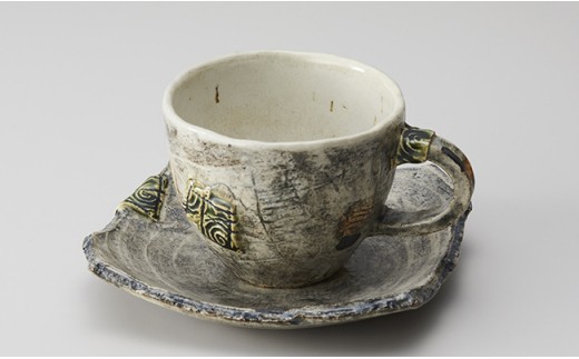 陸前高田の陶芸工房【季仙窯】コーヒーカップソーサー付