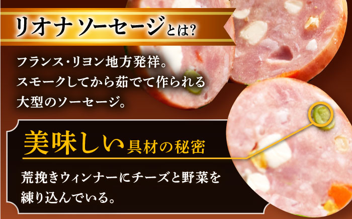 【6回定期便】リオナソーセージ 200g×3本 /宮地ハム [UBM031]