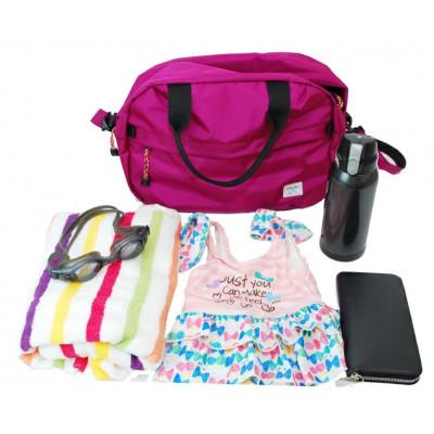 ふるさと納税 朝来市 【HYLON】ビーチ・プールバッグ【ピンク】　※スポーツバッグ・1〜2泊の旅行にも |  | 03