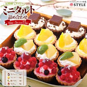定期便 5ヶ月 フレッシュ タルト 専門店  STYLE 岡山みに たると 詰め合わせ 15個入り ケーキ タルト 詰合せ お菓子 スイーツ [No.5220-1495]